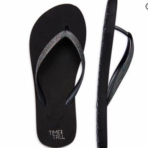 Brand new glitter flip flops